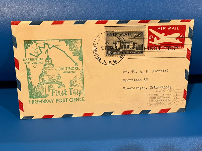 First Trip - Highway Post Office. Baltimore Md. - Martinsburg, W. Va. 1955