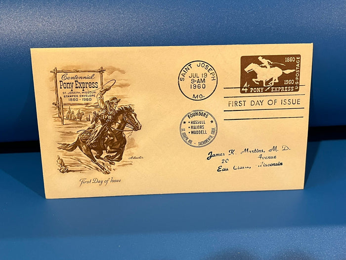 Pony Express FDC. 1960