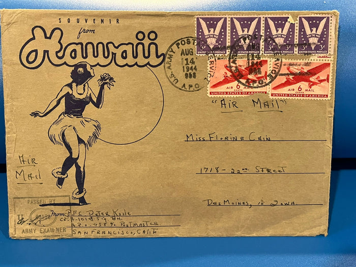 WWII Hawaii Censored Serviceman's letter.