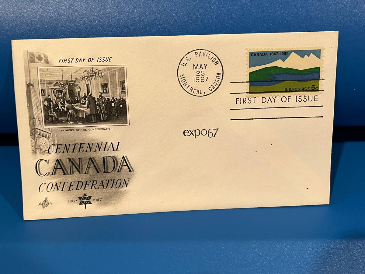 Canada Centennial Confederation FDC. Art Craft Cachet.