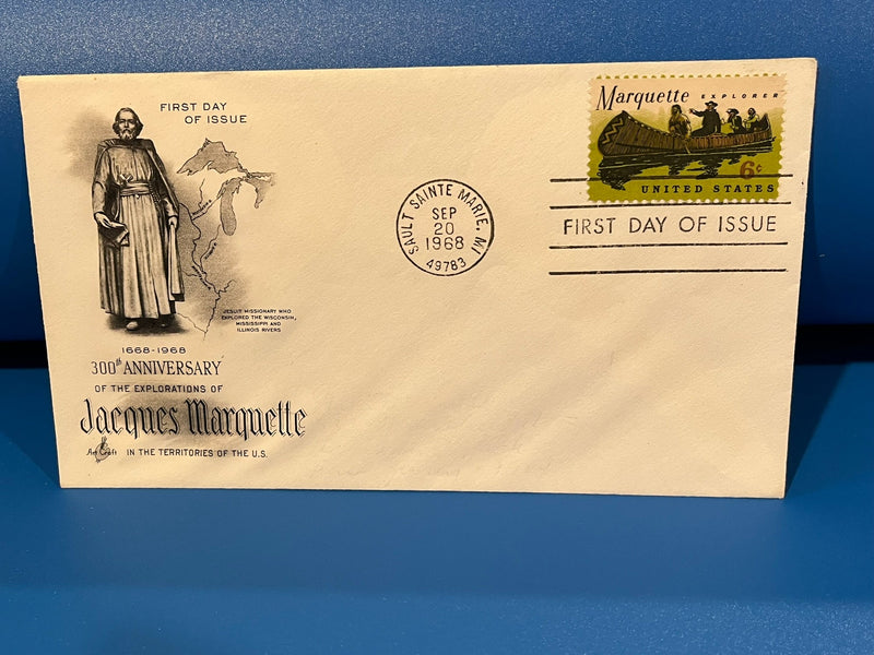 Father Jacques Marquette FDC.  Art Craft  cachet. 1968