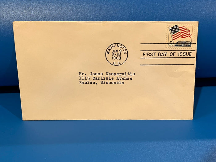 American flag FDC. 1963