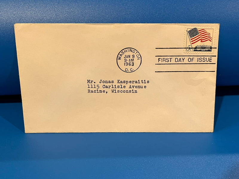 American flag FDC. 1963