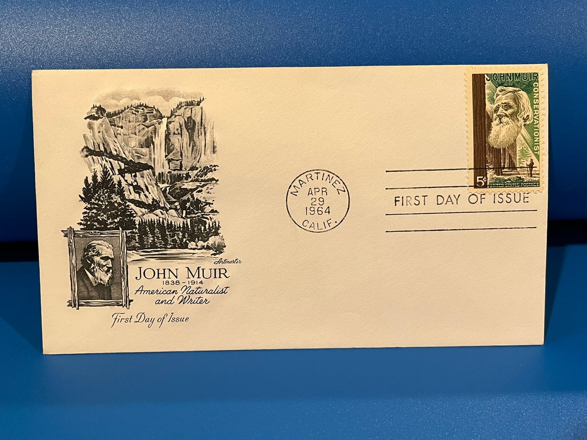 John Muir FDC. Artmaster Cachet. 1964