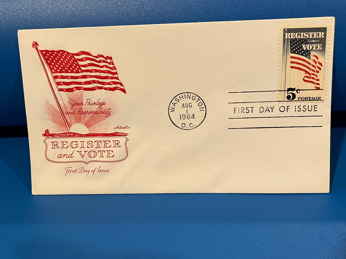 Register to Vote FDC. Artmaster Cachet. 1964