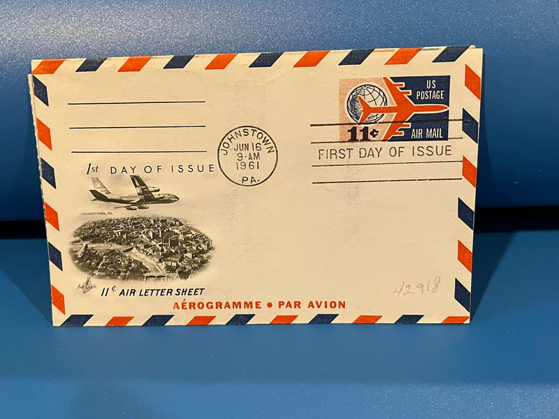 11c Air Mail FDC. Art Craft Cachet.