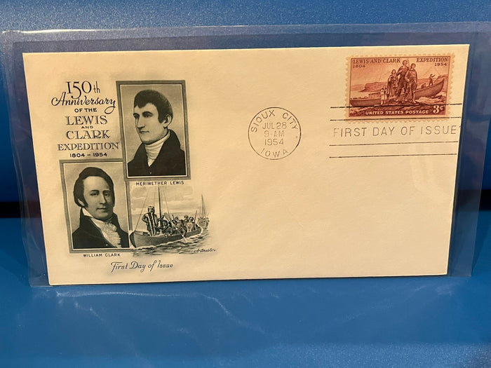 Lewis and Clark 150th Anniversary FDC. Artmaster cachet. 1954