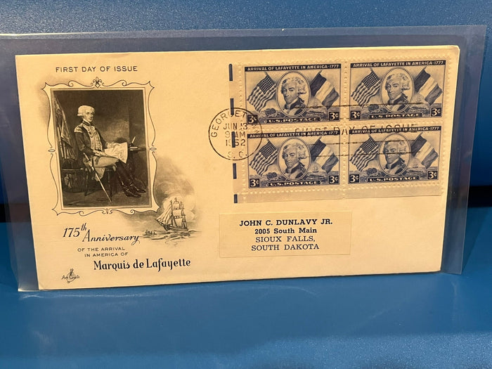 Marquis de Lafayette 175th Anniversary FDC. - 1