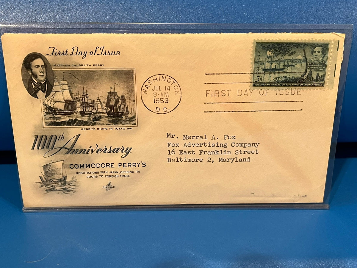 Commodore Perry's Opening Trade with Japan FDC. Art Craft cachet.