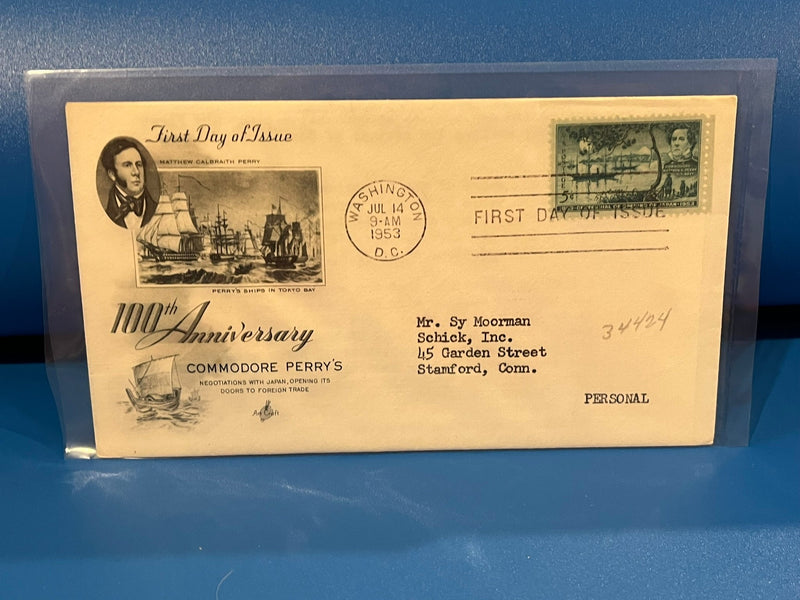 Commodore Perry's Opening Trade with Japan FDC. Art Craft cachet. - 1