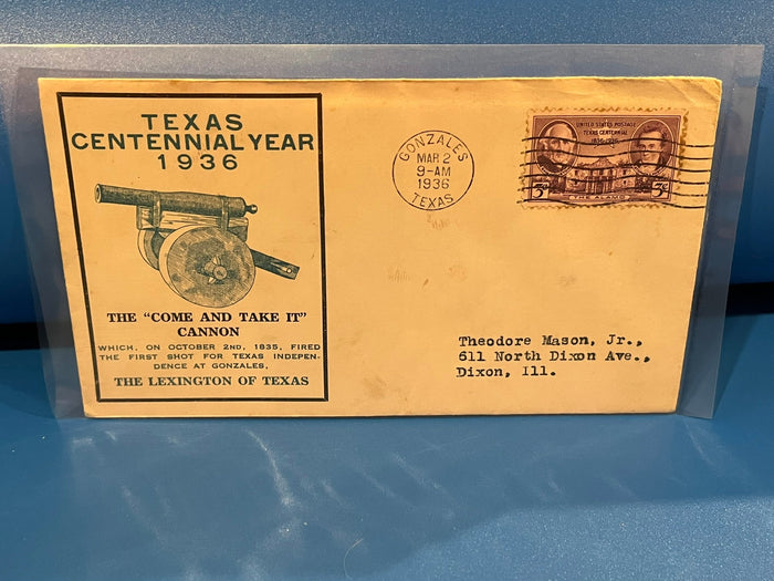 Texas Centennial Year 1936 FDC. - 1