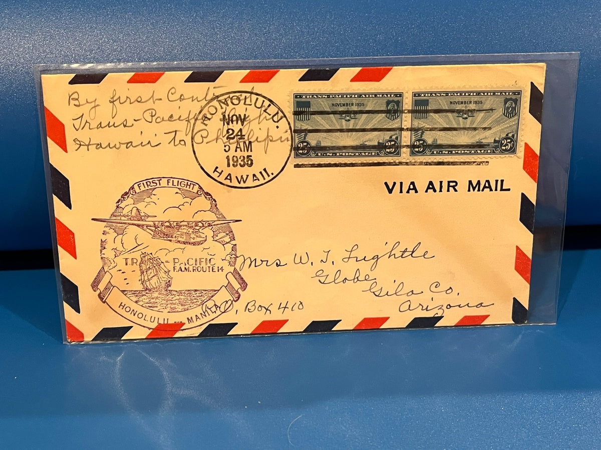 First Air Mail flight - Honolulu - Manila. 1935