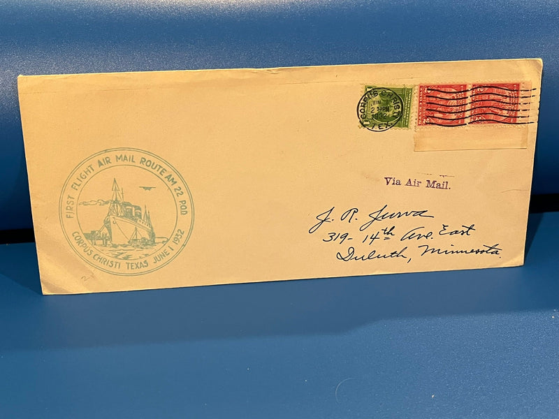 First Air Mail flight - Corpus Christi Texas - 1932