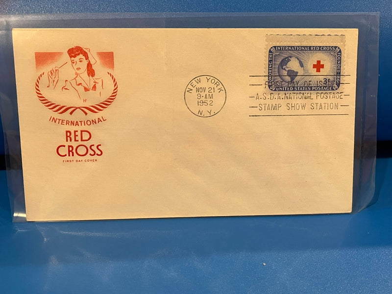 International Red Cross FDC. Art Craft Cachet. 1952