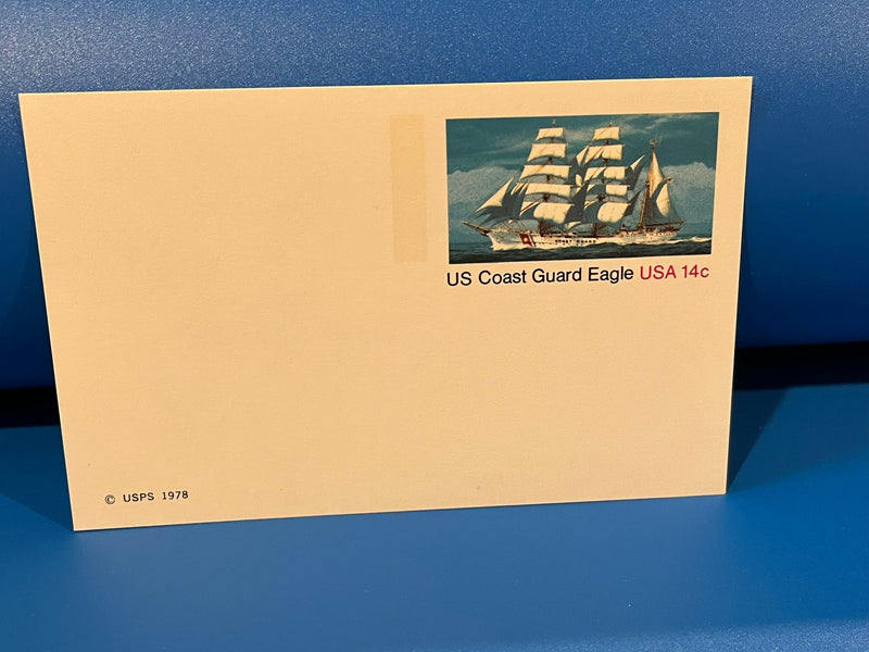 1978 14c Coast Guard Eagle post card (Unused)