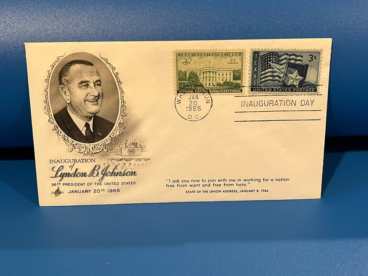 Lyndon Johnson Inauguration FDC. Art Craft cachet. 1965