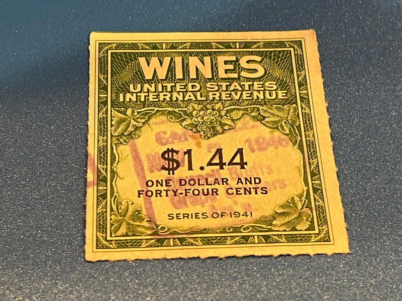 $1.44 Cordial, Wines Stamp 1945