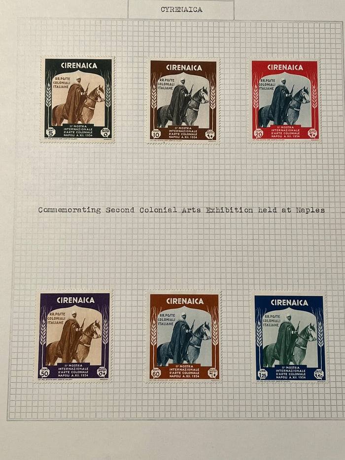 Cyrenaica - 2nd Colonial Arts Exhibition 6 stamp set. MLH.