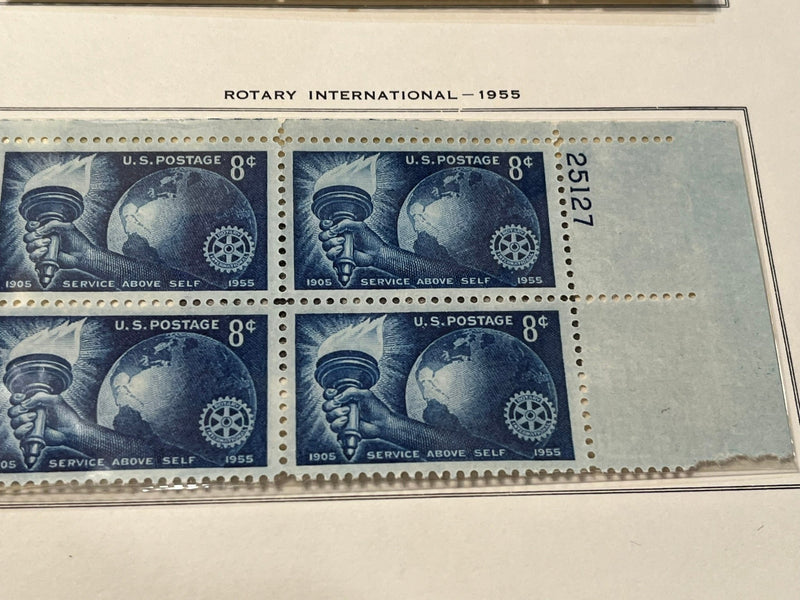 Rotary International plate block - 1955