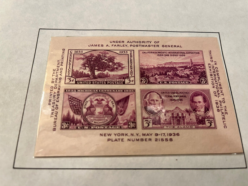 3rd International Philatelic Exhibition Sheet - 1936