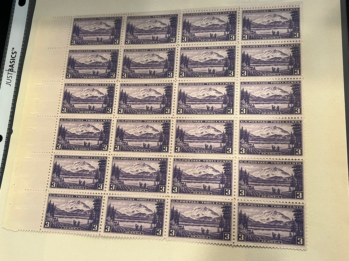 3c Alaska Territory sheet of 24