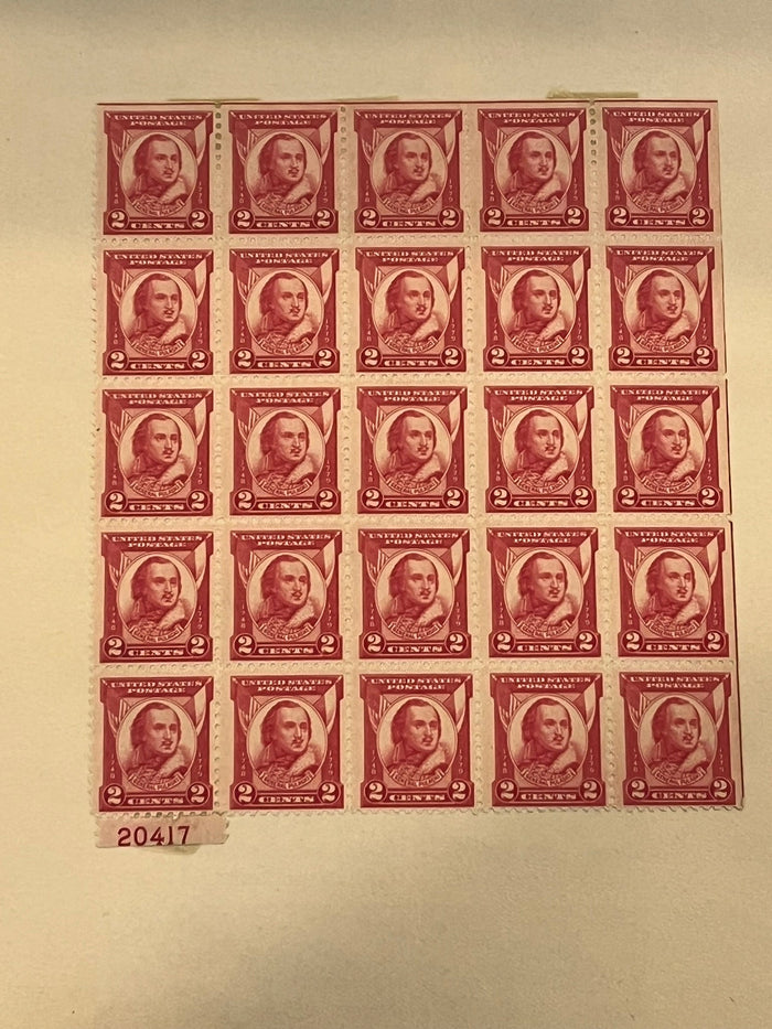 2c General Polaski plate block of25