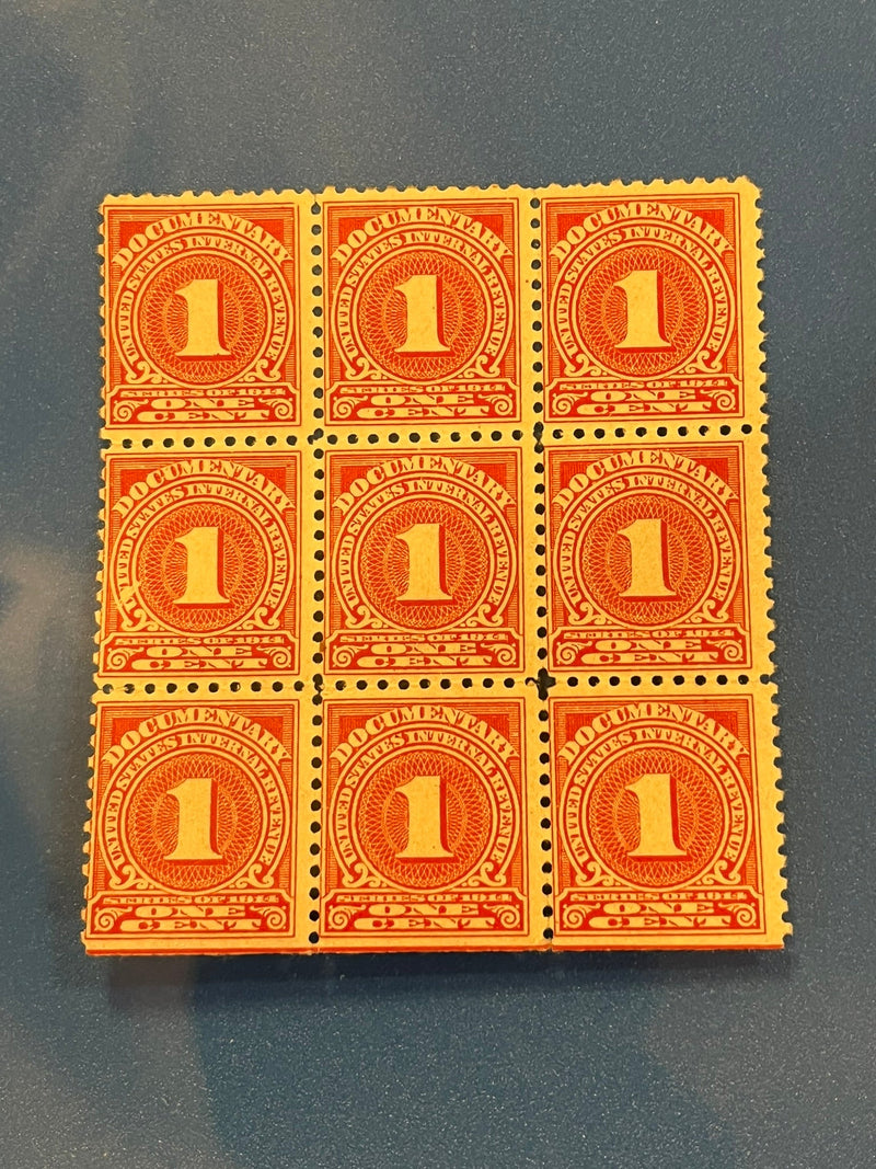 1c Documenary sheet of 6 stamps