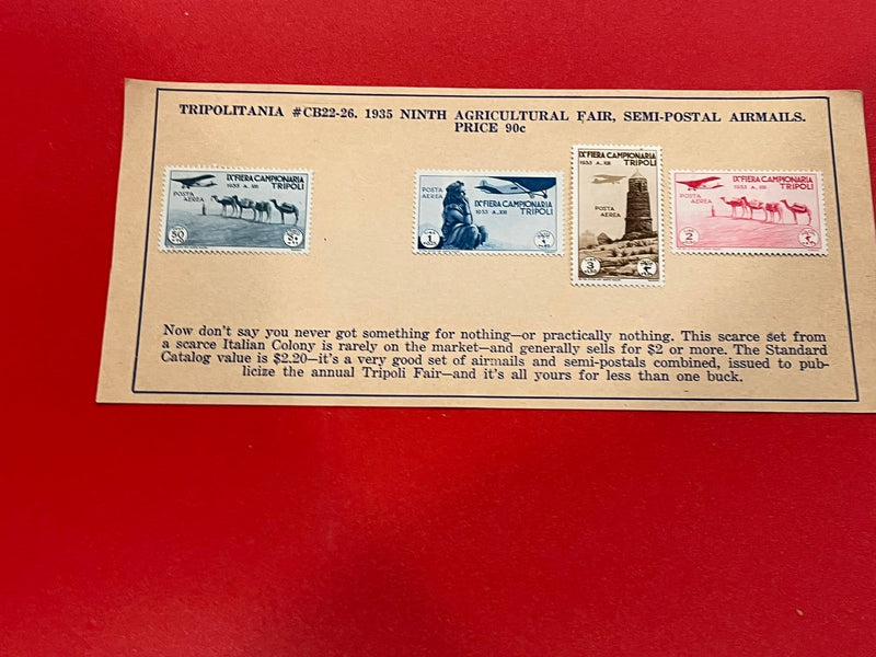 Tripolitania - 9th Agricultural Fair Airmails.. Scarce set from Italian Colony