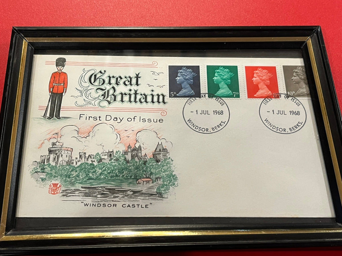 Great Britain - Windsor Castle FDC. Framed