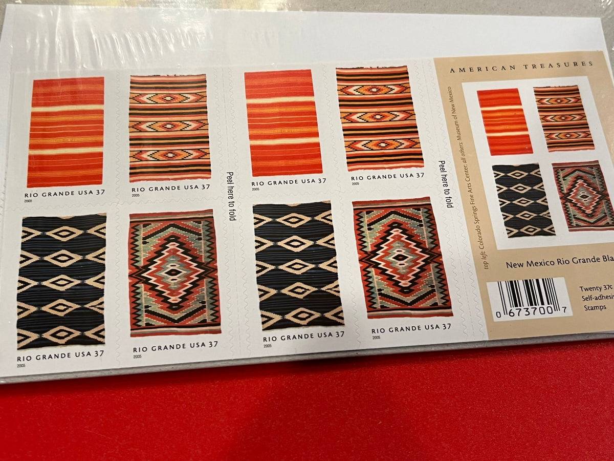 20 37c New Mexico Rio Grande Blankets set. New in original package