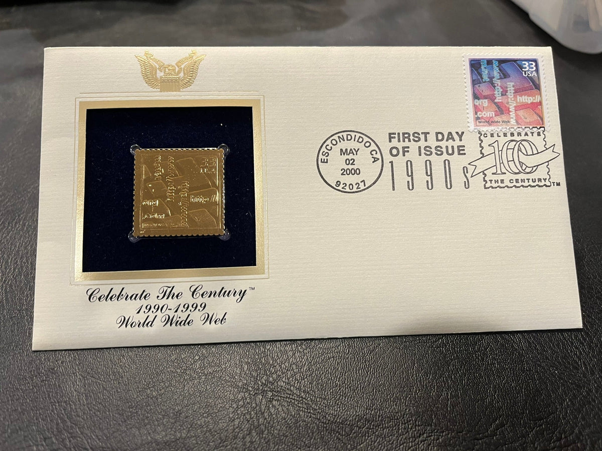 World Wide Web with gold stamp replica