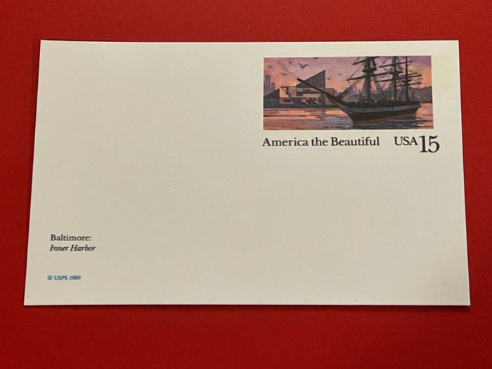 15c America the Beautiful - Baltimore  postcard