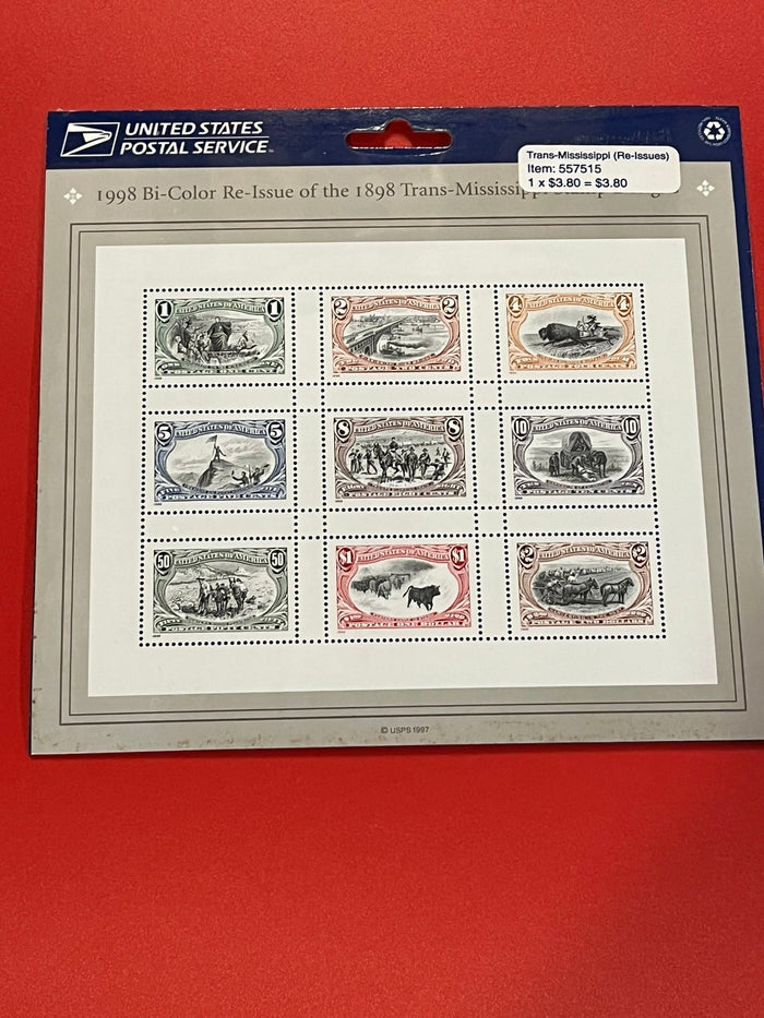 1c-$2. Trams-Mississippi souvenir sheet