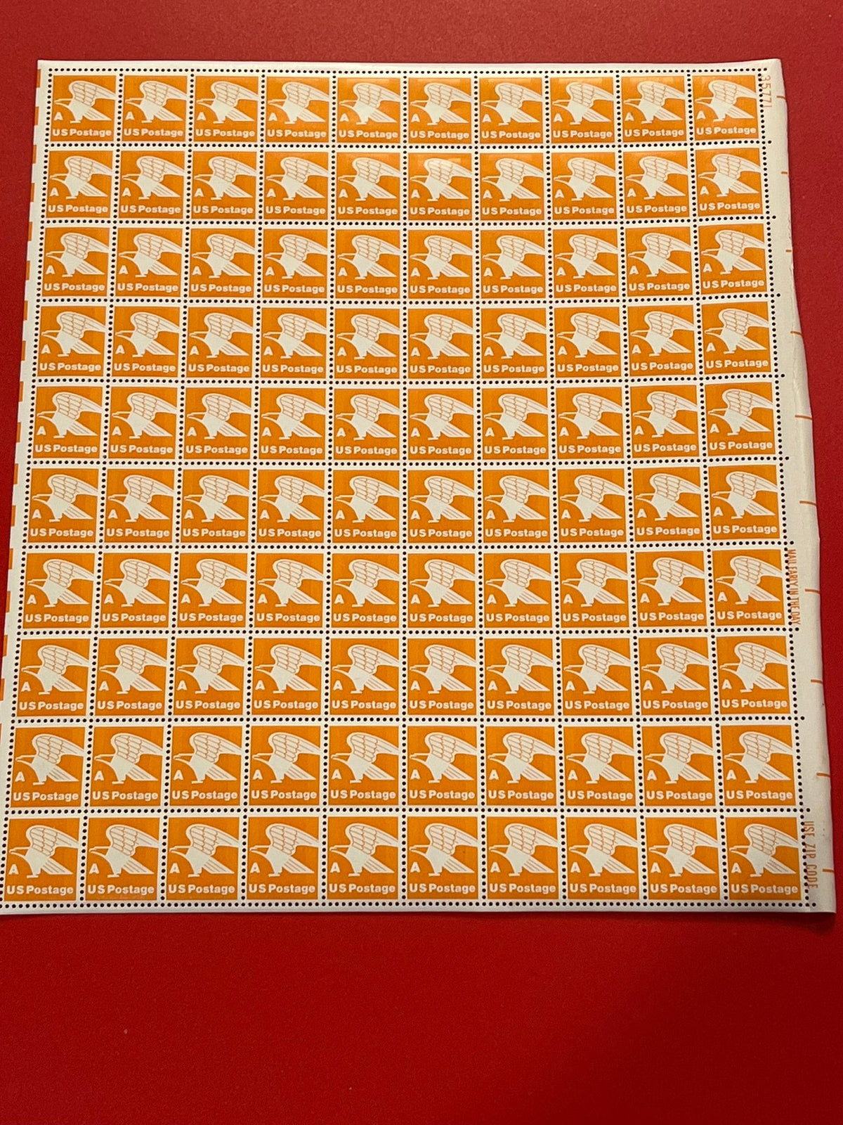 1978 15c Eagle "A" sheet - 100 stamps