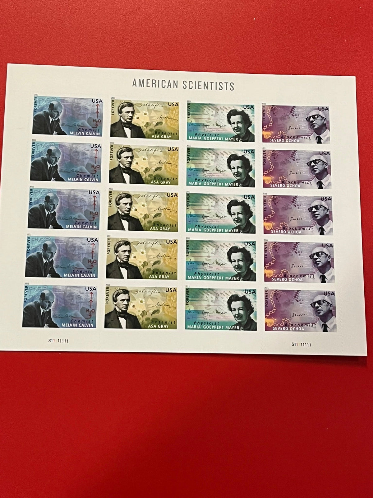 44c American Scientists Sheet of 20 stamps