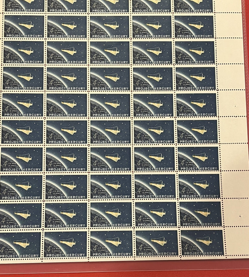 1962 4c Project Mercury Mint Sheet