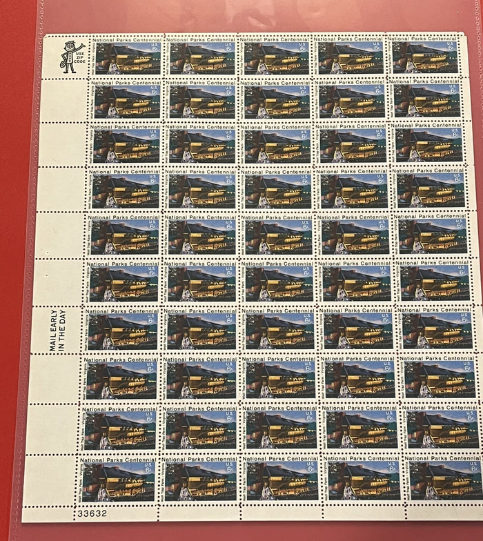 1972 6c National Parks Centennial Mint Sheet