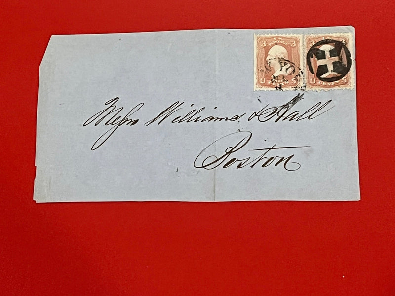 1867 3c Washington (2). Postmarked New York. Fancy Cancel