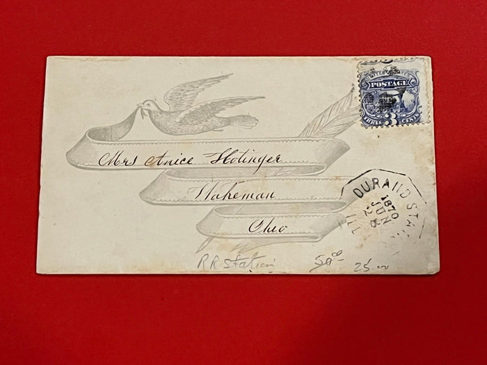 1869 3c Locomotive with Durango RPO Cancel. Fine condition.