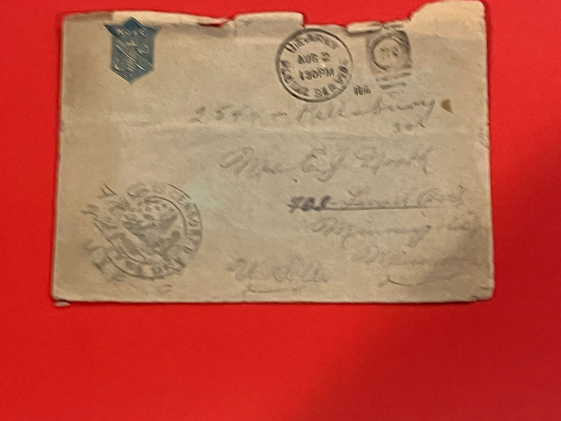 WWI Knights of Columbus 1918 US Army cancel plus Censored stamp.