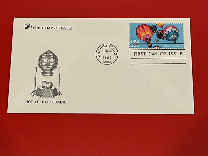 1983 20c Hot Air Balooning FDC by Pegasus.