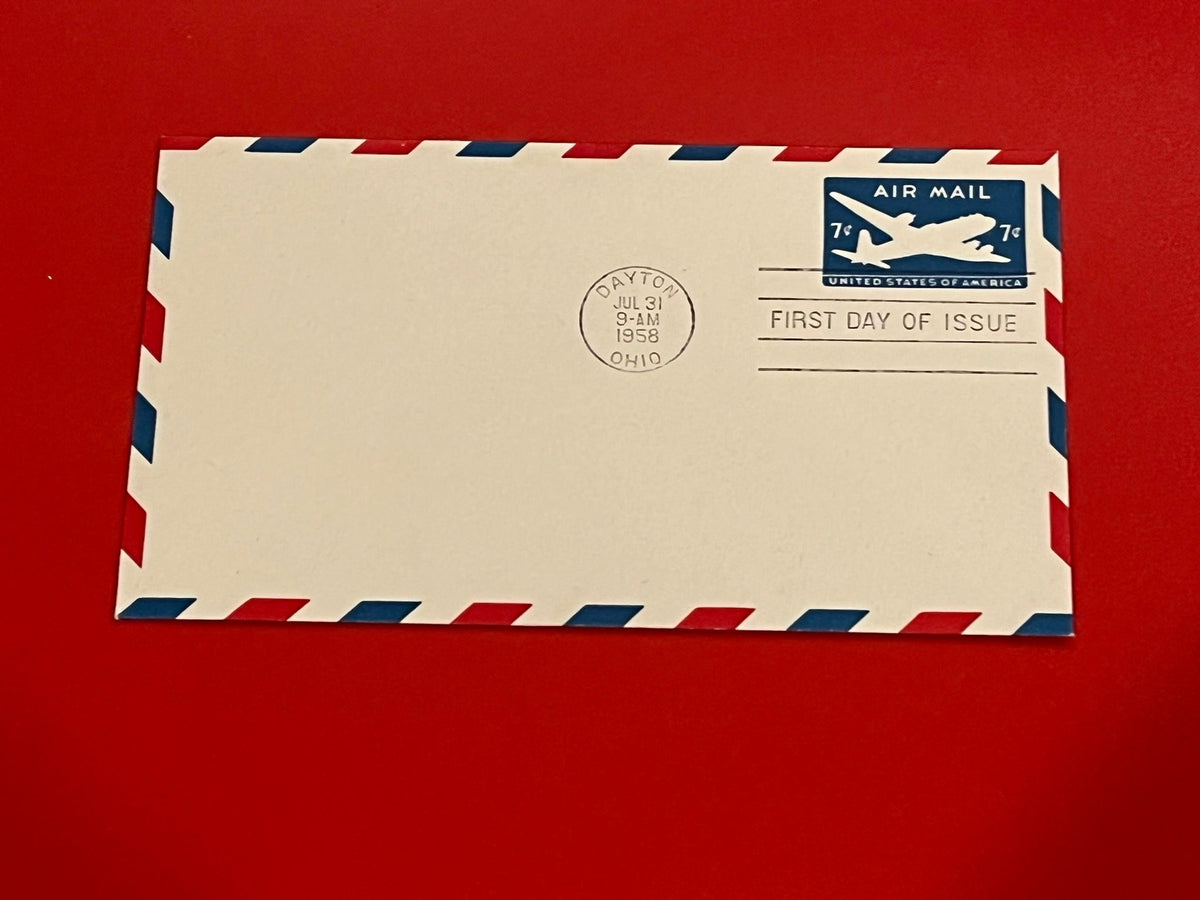 7c Air Mail Envelope. First Day of Issue.