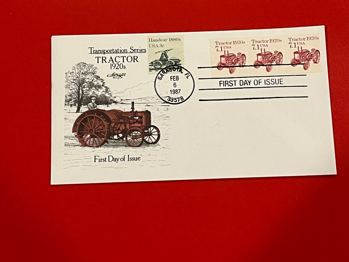 7.1c Tractor FDC Artmaster Cachet