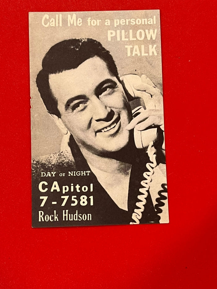 Rock Hudson promo for movie Pillow Talk.