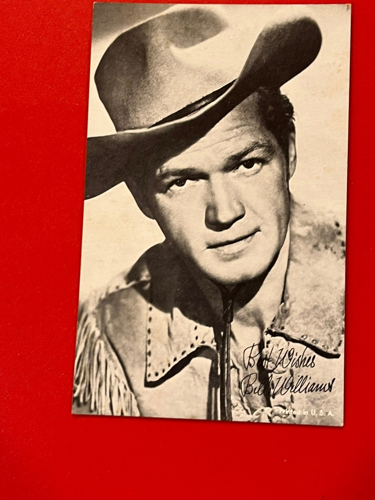 Bill Williams Movie Star - Cowboy. promo card.