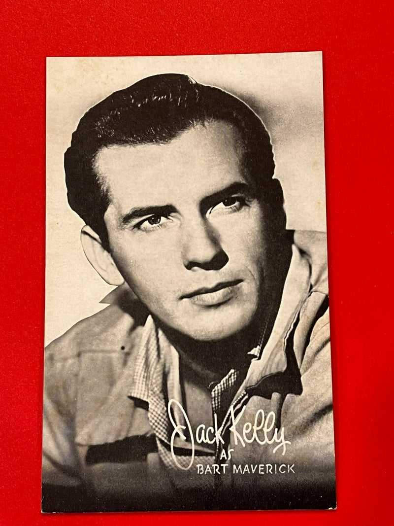 Jack Kelly (Bart Maverick) movie star promo card.