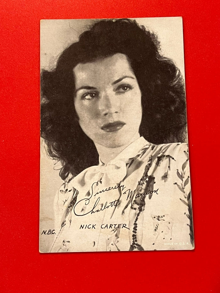 Charlotte Manson (Nick Carter) promo card.