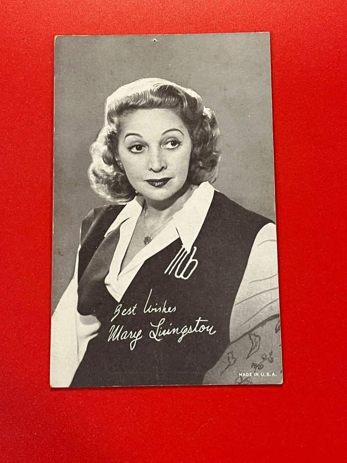 Mary Livingston promo card.