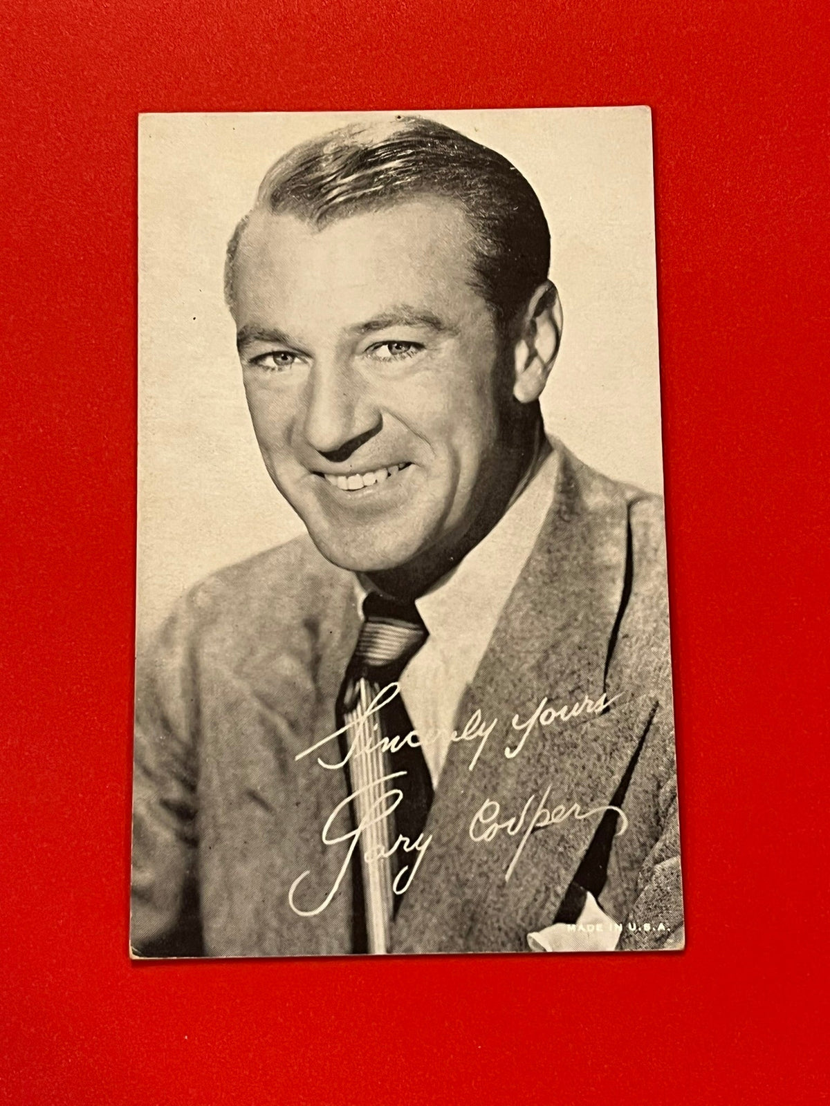 Gary Cooper promo card.