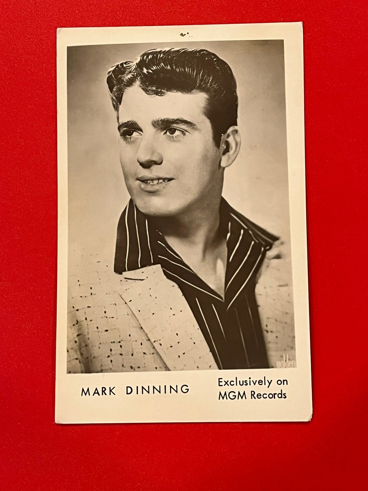 Mark Dinning - MGM Promo Card.